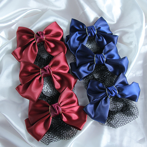 B80 Gold-Edged Bow Hair Net