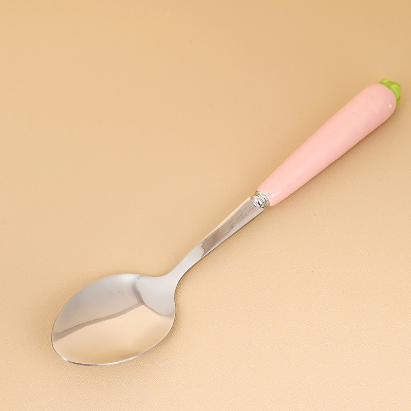 HSB-7 radish root ceramic handle No.2 pointed spoon - Image 2
