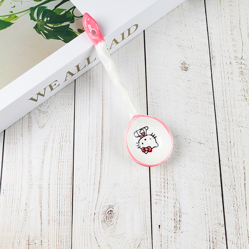 Net red twist ceramic spoon (480,KT cat) - 이미지 3