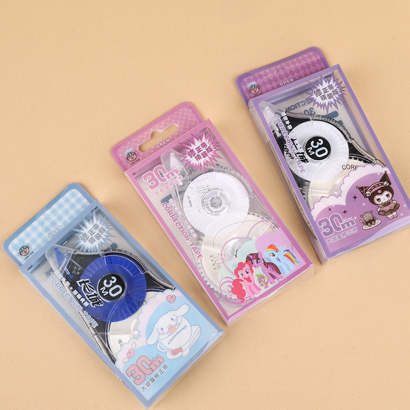 Large capacity single PVC box correction tape (30 m)