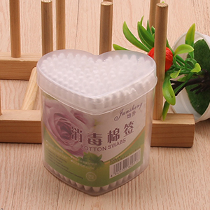 Peach-Shaped Wooden Cotton Swabs