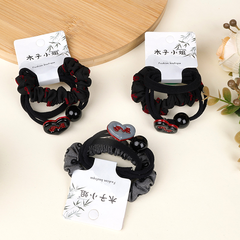 Heart Accessories Bow Printed Intestinal Circle