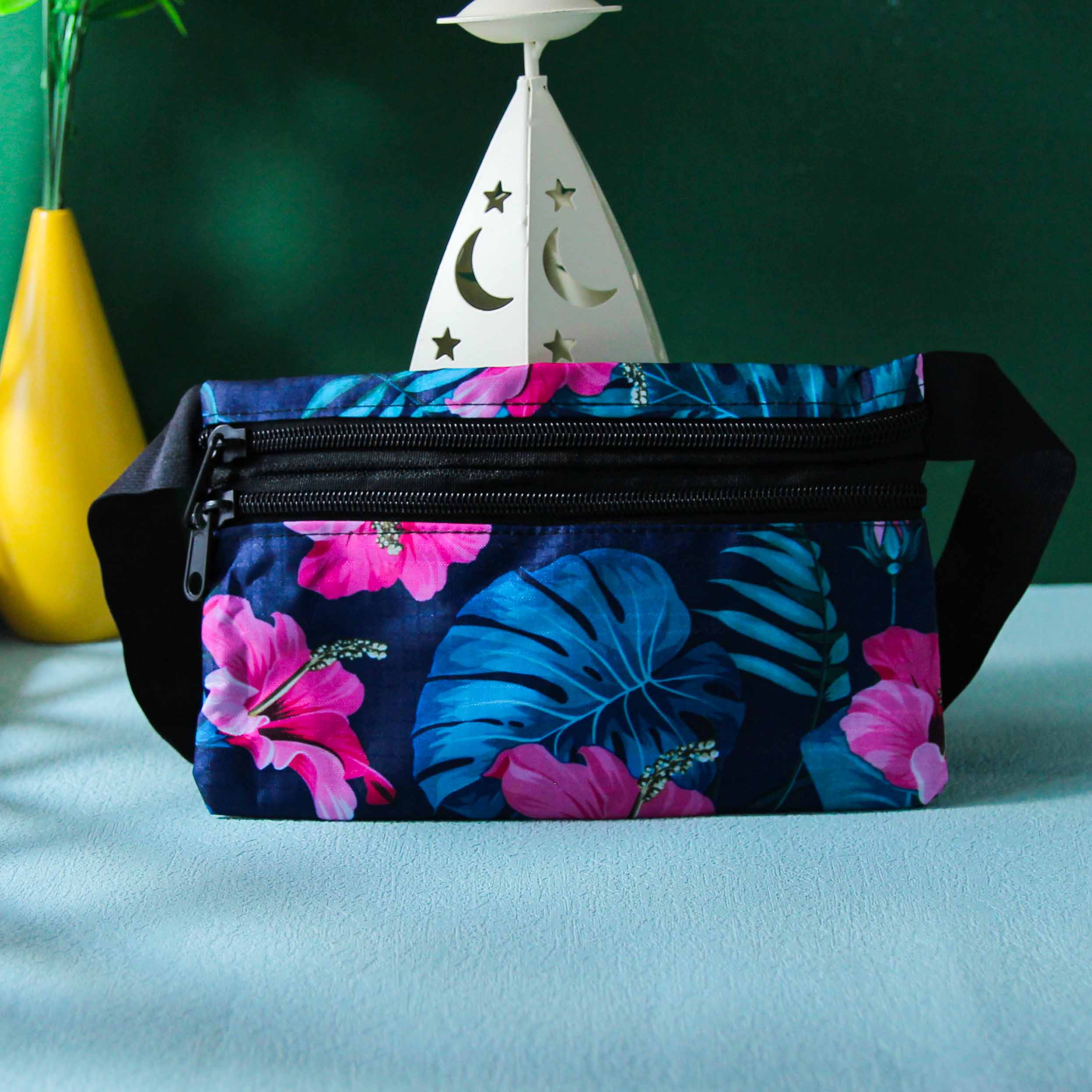 Floral Waterproof Elastic Waist Bag - 이미지 3