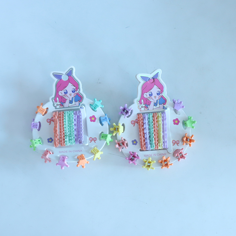 Boxed Small Claws Clips + Hair Tie Set (10 Pieces) - Image 2