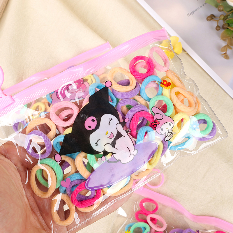 Cartoon zipper bag small terry (color) - 이미지 2