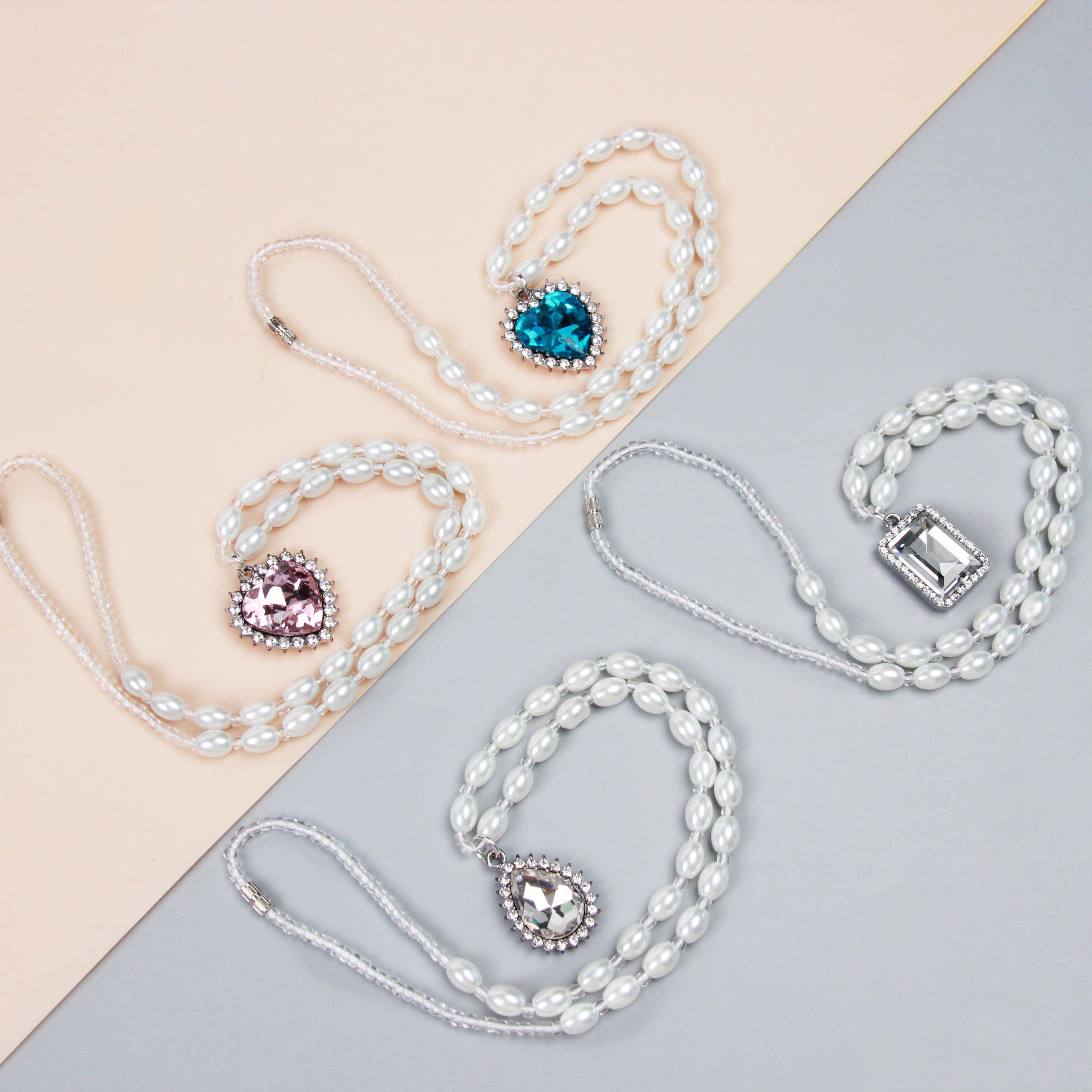 Pearl Rhinestone Necklace - Image 2