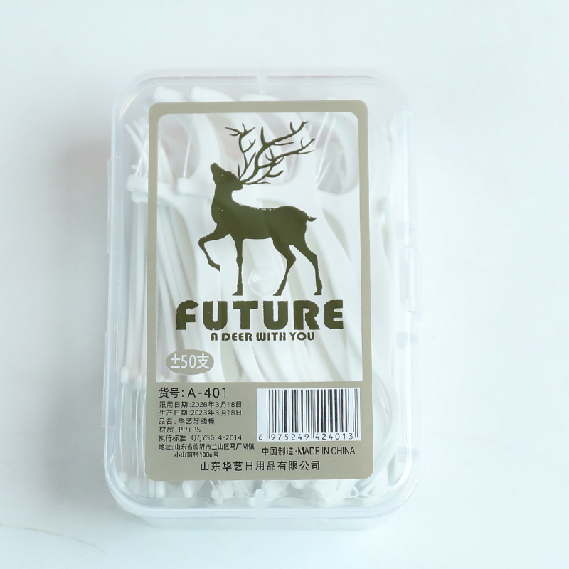 Deer Pattern Dental Floss 50 Count Box