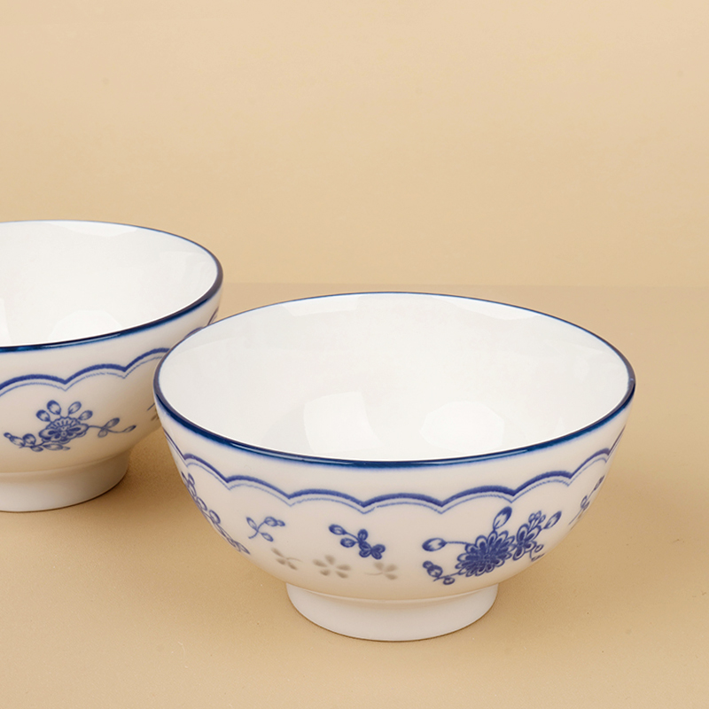 4.6 inch Blue Butterfly Bowl