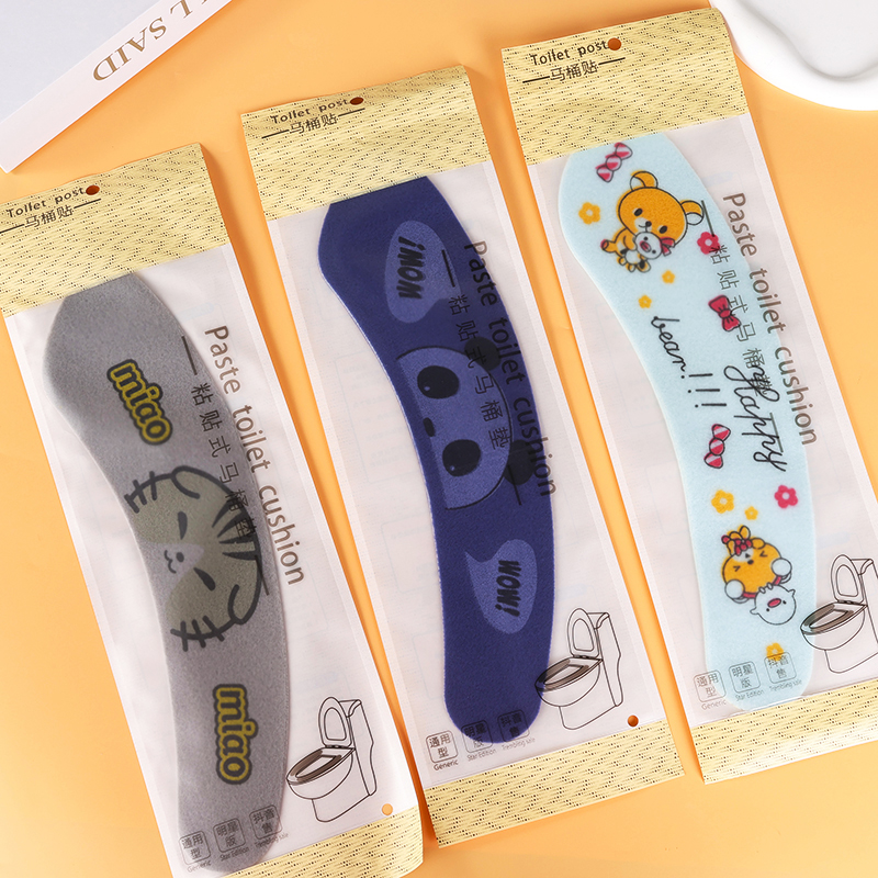 0102 Cartoon Adhesive Toilet Seat Cover