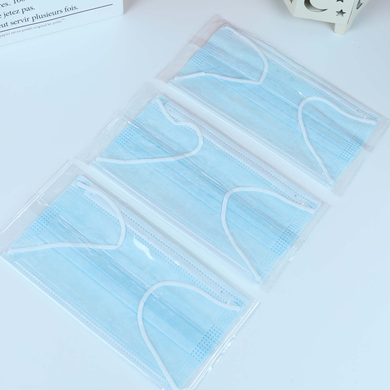 10 Pack Blue Disposable Mask