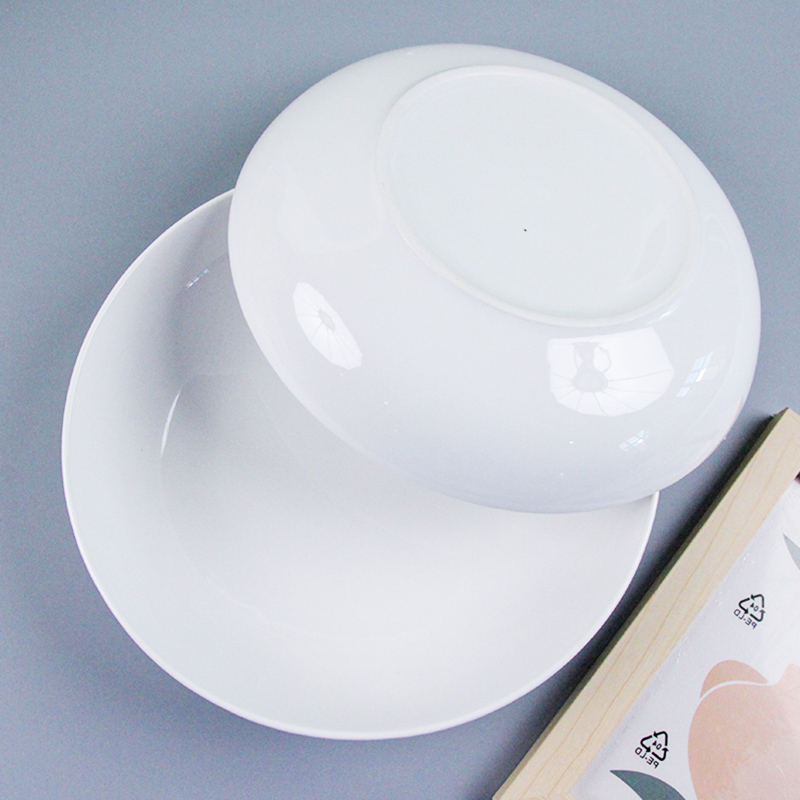 9 Inch White Deep Plate