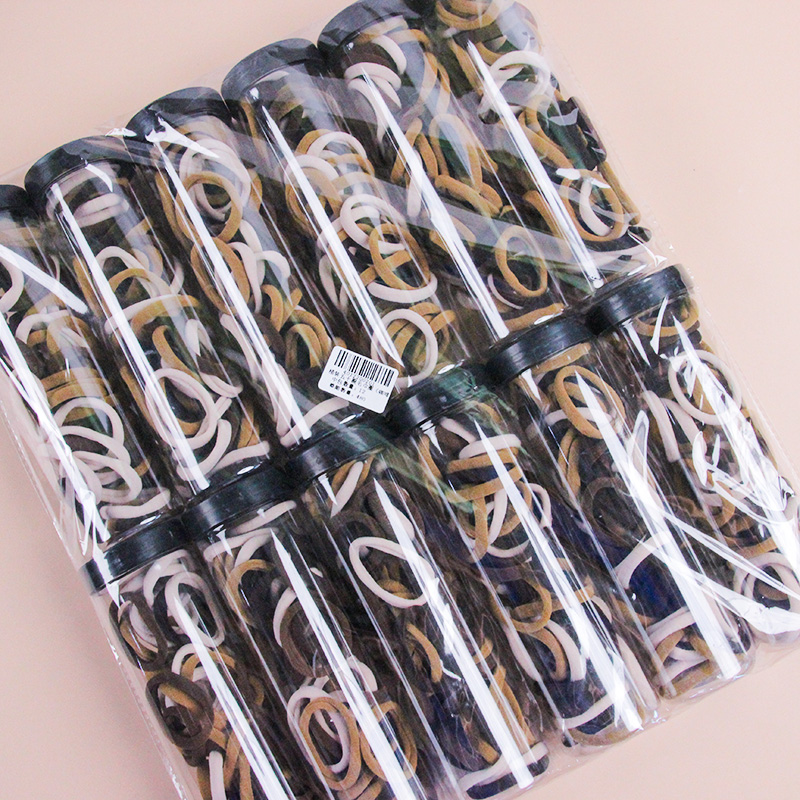 Bucket Fifty Hair Ties Coffee Color Cotton Nylon 4012200201