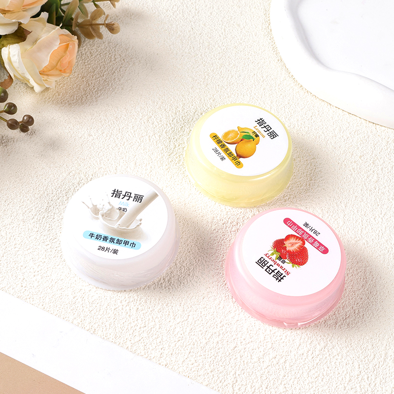 Round Box Nail Polish Remover Wipes 28 Sheets 4031500023