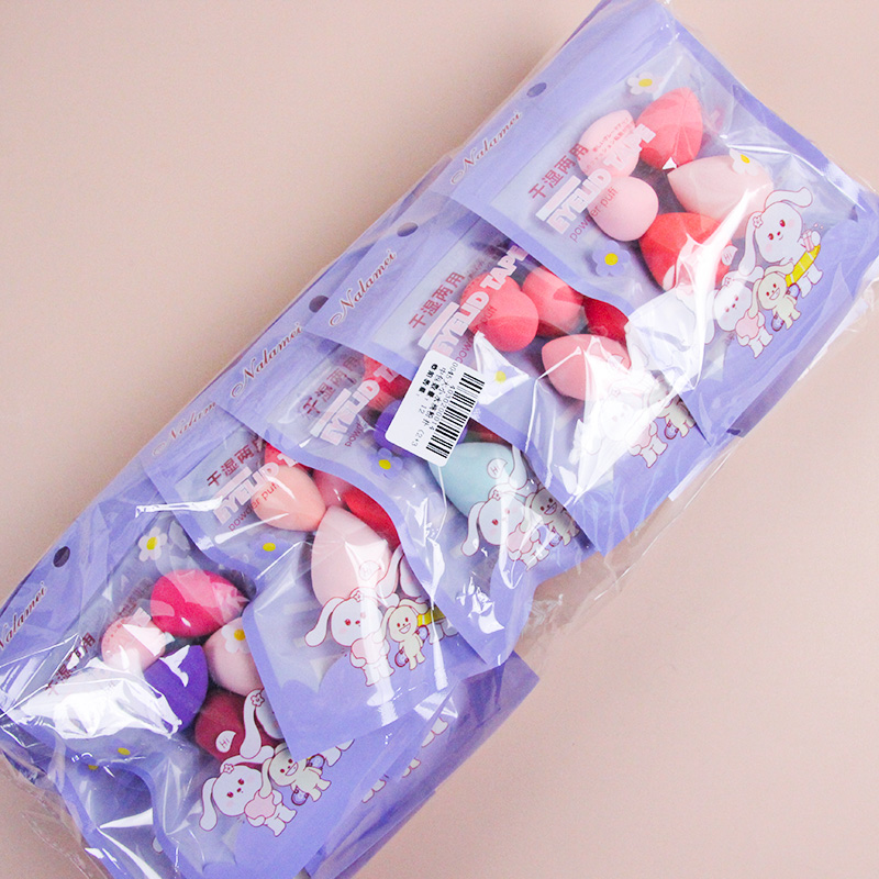 Drop Shape Powder Puff Set 5-Piece
