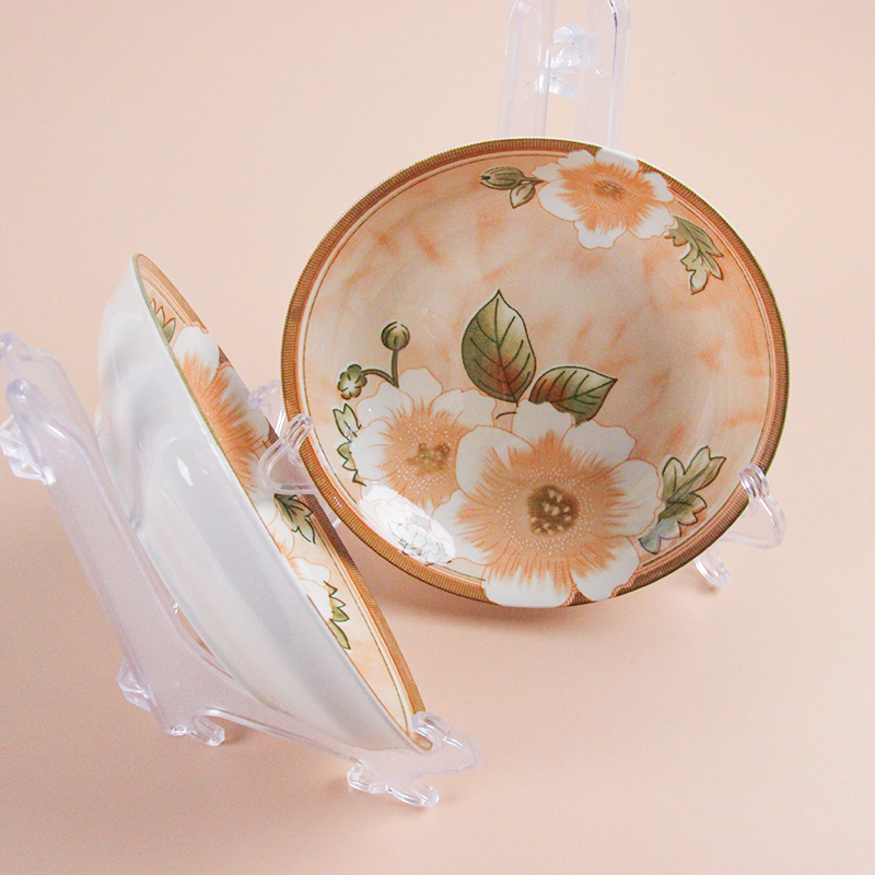 6 Inch Bone China Camellia Fruit Plate