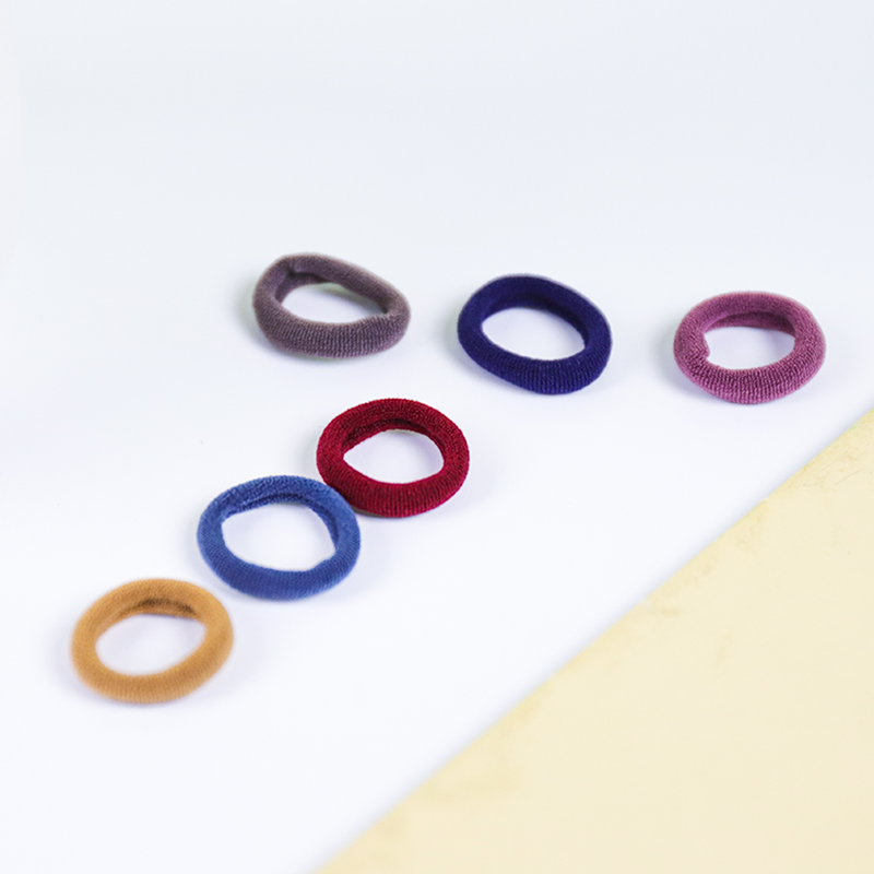 Bucket Packed Dark Color Childrens Hair Ties 100 Pieces Cotton Nylon 4012200003