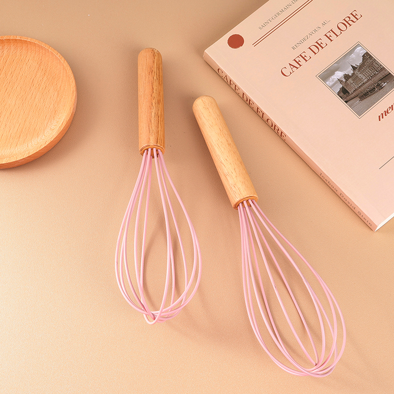 Silicone Wooden Whisk