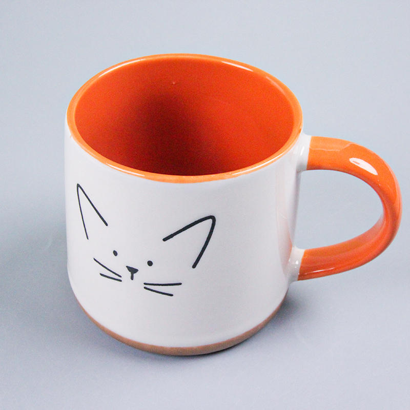 Hand Painted Spherical Ceramic Cup