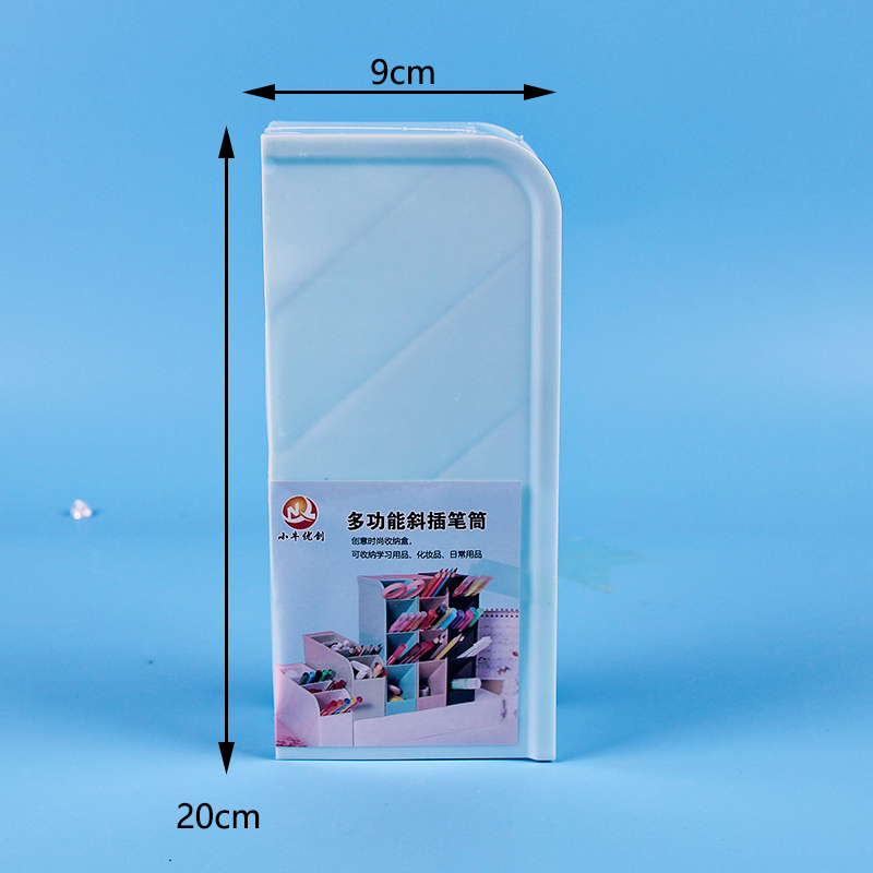 009 Macaron Slanted Plastic Pen Holder
