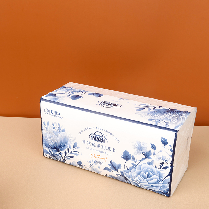 Yiduobai 1500 Blue and White Porcelain Facial Tissue Paper 96 Pack Carton