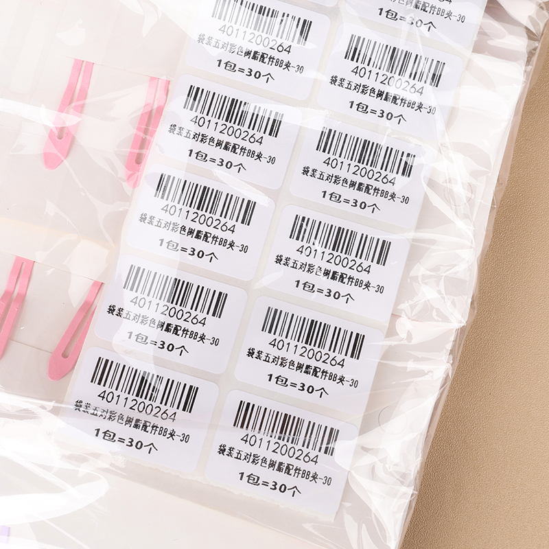 ABS BB Hair Clip 5-Pair Color Resin Set Code 4011200264