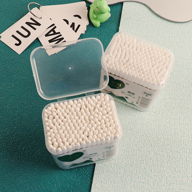 200 Count Cotton Swabs Carbonized Stick 93678