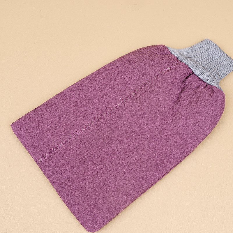602 Maillard Dark Ribbed Bath Mitt