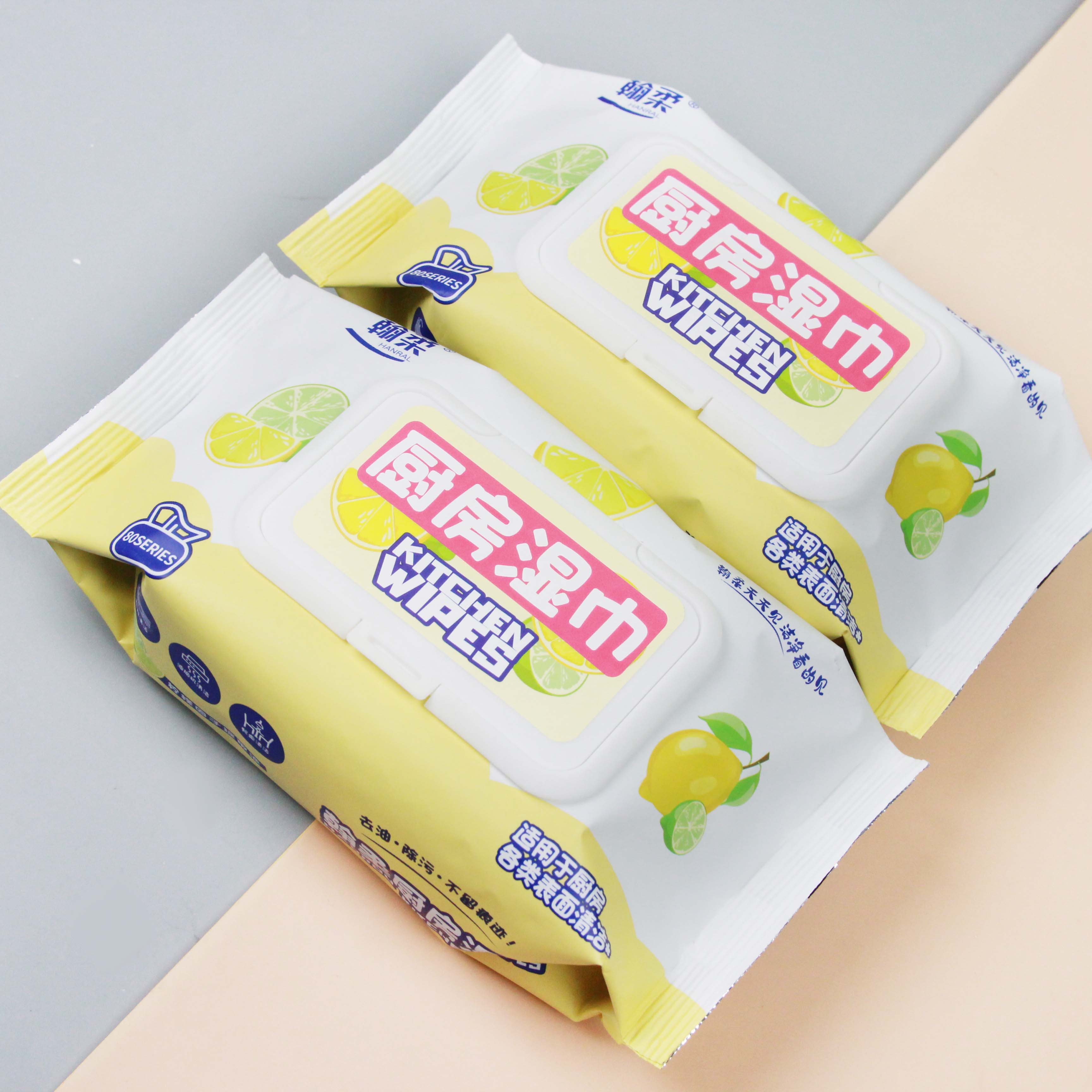 Hanrou Lemon Kitchen Wipes 60 Pcs 3100100046