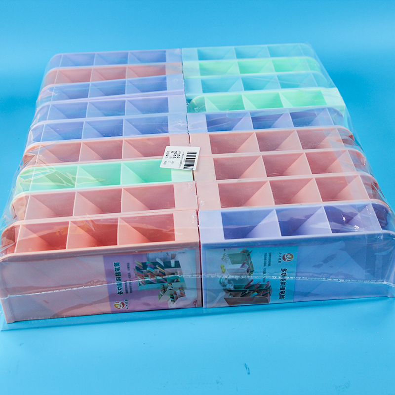 009 Macaron Slanted Plastic Pen Holder