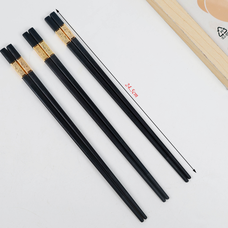 Four Pair Gold Fortune Chopsticks